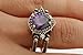 Turkish Jewelry Handmade Reversible 2 rings in 1 ring Drop Shape Pear Cut Shiny Amethyst Topaz 925 Sterling Silver Ring Size All