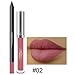 Long Lasting Lipsticks, Vanvler Liquid Waterproof Lipgloss +Lip Liner Set (02#)