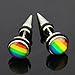 Vnox Jewelry Stainless Steel Fashion Rainbow Ear Stud Earring for Gay & Lesbian Pride