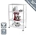 Seville Classics 4-Tier Steel Wire Shelving with Wheels, 30" W x 14" D x 48" H, Chrome primary