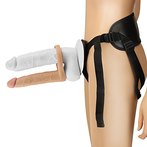 Double Dildo Strapless Strap on Double Penetration Dildo for Man for Woman (TPE Material)
