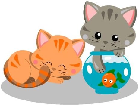 Kittens and Goldfish Needlepoint Kit