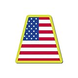 Firefighter Helmet Tetrahedron Fire Helmet Stickers - USA American Flag