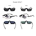 Clip on Sunglasses Flip Up Polarized Sunglasses Eyeglass by AUUS, Frameless Rectangle lens UV400 Anti Glare for Driving Fishing Cycling Walking Outdoor