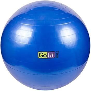 Exercise Stability Ball by GoFit 75cm, Blue | Great for Balance, Fitness, Yoga, & Core Strength