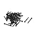 uxcell M1.6 x 16mm Hex Bolt Socket Head Cap Machine Screws Fasteners Black 50Pcs