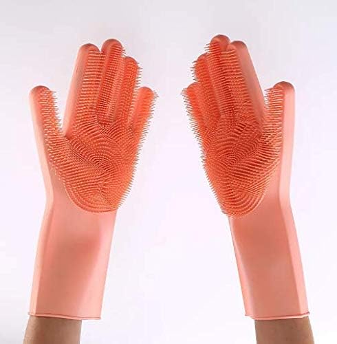 1Pc Magic Silicone Cleaning Brush Scrubber Gloves Heat Resistant Scrub Tool