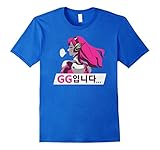 Mens Overwatch D. Va GG Spray Tee Shirt Large Royal Blue