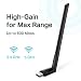 TP-Link USB Wifi Adapter for PC AC600Mbps Wireless Network Adapter for Desktop with 2.4GHz/5GHz High Gain Dual Band 5dBi Antenna, Supports Windows 10/8.1/8/7/XP, Mac OS 10.9-10.14 (Archer T2U Plus)
