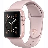 Apple Watch Series 1 Smartwatch 38mm Rose Gold Aluminum Case, Pink Sand Sport Band (Newest Model) (Renewed)