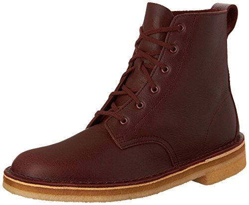 Clarks - Mens Desert Mali Low Boot, Size: 10.5 D(M) US, Color: Burgundy Tumbled Leather