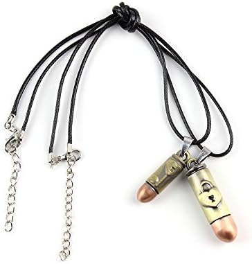1 PCS Fashion Jewelry Leather Necklace Long Chain Pendent Sweater Collar Bib Choker Collier Key Lock Bullets Pair