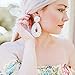 BEST LADY Statement Beaded Hoop Earrings - Fashion Bohemian Handmade Whimsical Drop Earrings for Women Jewelry, Idear Gifts for Mom, Sisters and Friends (Pink)