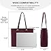 Laptop Bag for Women, Laptop Tote Bag Large Capacity Briefcase Lightweight Computer Bags Fit Up to 15.6 Inch Laptop Notebook Ultrabook,Darkberry