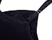 Nursing Tank Tops, Maternity Nursing Shirts Pajamas Sleep Bra for Breastfeeding (Medium: Fits for Weight 130-155 lb, Black (1Pcs))