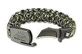 Outdoor Edge Para-Claw Paracord Knife Survival Bracelet -- Camo, SIZE MEDIUM