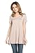 Frumos Womens Tunic Top for Leggings Round Neck T Shirts IT-Mocha 3X-Large