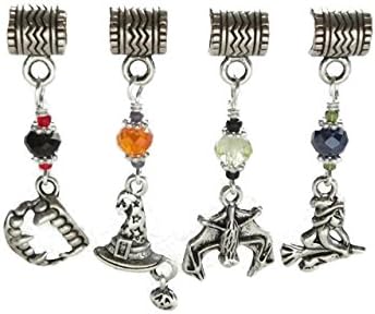 Halloween Charms Large Hole European Dangle Crystal Bead Charms for Jewelry Making and Planner Accessories