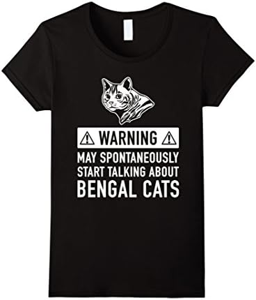 Womens Funny Bengal Cat Owner T-shirt Gift Idea Medium Black