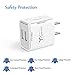Yuwiss Dual USB Travel Wall Charger Adapter Quick Charging Block Plug for iPhone 5 6 6s 7 Plus, Samsung Galaxy/ Edge, Nexus, HTC, LG, Kindle Fire (1 pack)