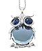 Finov Ladies Big Blue Eye Crystal Owl Pendant Necklace