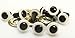 Sassy Bears 12mm White Safety Eyes for Bear, Doll, Puppet, Plush Animal and Craft - 10 Pairs