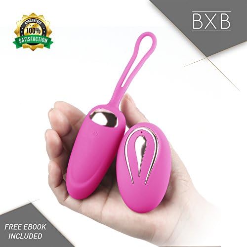 Egg Shaped Remote Controlled Bullet Massager by ShopBXB | 12 x Vibration Patterns | Portable | Waterproof | Rechargeable | Cordless | Hand-Held | Relax |Pain Relief | Neck, Back &amp; Thighs