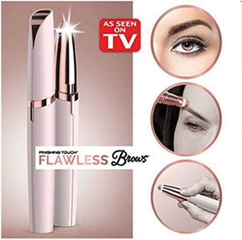 haihai Eyebrow Hair Remover, Painless Portable Compact Precision Trimmer for Women, Facial Hair &Eyebrow Hair Removal Razor with Flawless Hair Remover Waterproof with Built-in LED Light