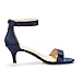 DREAM PAIRS Women's Fiona Navy Satin Fashion Stilettos Open Toe Pump Heeled Sandals Size 8.5 B(M) US