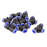 uxcell 3 Way Tee Push In Pneumatic Quick Release 6mm Tube Fittings 10 Pcs