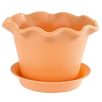 3.5 Inch Colourful Resin Planters Indoor Flower Plant Pots Modern Decorative Gardening Pot with Drainage for All House Plants, Flowers, African Violets，Narcissus/8 Colors