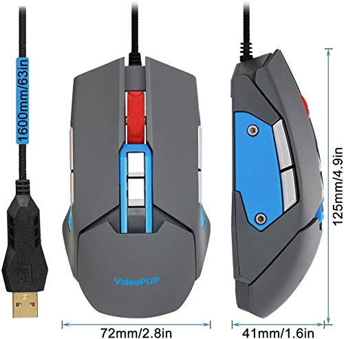 image for Man-Sun Super six-in-one multi-function mouse with customizable keys, 