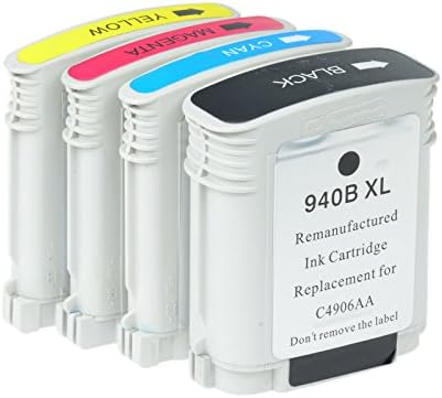 AMTONER 4 Combo Pack Compatible Remanufactured 940XL 940 XL Ink Cartridge (1 Black 1 Cyan 1 Yellow 1 Magenta) for Officejet Pro 8000 Wireless Printer-A809n Printer, High Yield
