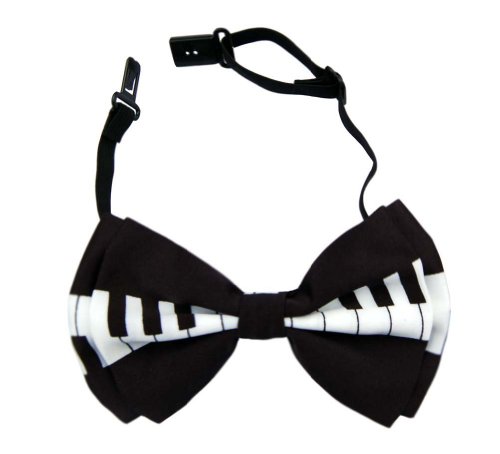 Black & White Piano Key/ Keyboard Bow Tie