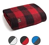 Arcturus Mt. Rainier Wool Blanket – 4.4lbs, Warm, Washable, Large | Great for Camping, Outdoors, Survival & Emergency Kits