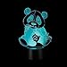Panda lamp 3D Lamp LED Night Light Panda Bamboo lamp Leaf Touch 7 Color Change Table Lamp Xmas Toy Gift
