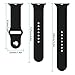 Apple Watch Band, JETech Soft Silicone Replacement Sport Band for Apple Watch All 42mm Models (Black) - 2216