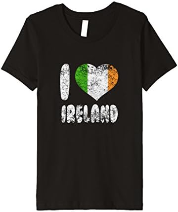 Kids I love Ireland Distressed T-Shirt 12 Black
