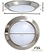 Hamilton Hills Thin Round 8 inch Brushed Nickel Disc LED Ceiling Light Fixture | 4000K Warm Thinnest Dimmable Flush Mount Ceiling Light | Overhead Direct Wire Lights for Kitchen & Bedroom