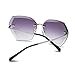 AEVOGUE Sunglasses For Women Oversized Rimless Diamond Cutting Lens Sun Glasses AE0534