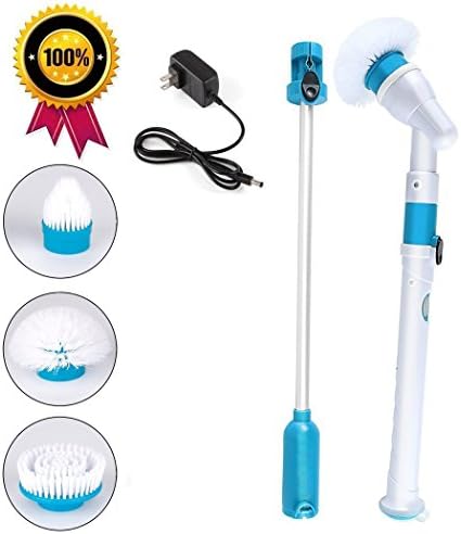 Spin Scrubber- 3 Head Sets for Multi-Purpose Uses(Bathroom, Floor, Wall, Floor, Scrub Brush Scrubber)floor scrubber (Blue)