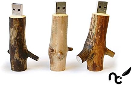 NakedCraft Wooden Fun USB Stick 8 GB, Great for Gifts, Tree Branch USB Drive