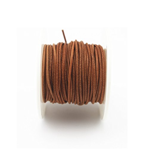 Glory Qin Soft Round Genuine Jewelry Leather Cord Leather Rope (Natural 1.5mm 10Yards)