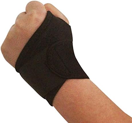 (1 Piece) Adjustable Sports Wristbands, Ankala Wrist Support Bands Bandage Wrap Compression Brace (Black)