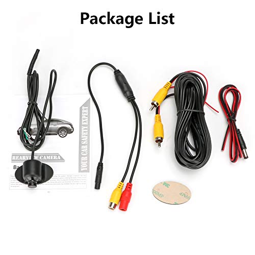 Vehicle Side View Camera Reverse Camera Car Universal Parking IP68 Waterproof Front,Side Automotive Rear View Backup Camera with 360 Degree Rotatable Lens Mirror/Non-Mirror Image 12V