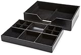 WOLF 290302 Heritage Set of 2 Valet Trays, Black