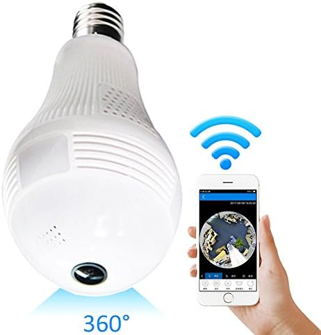 Camera Bulb,360 Degree Smart LED Bulb Camera Home Security WiFi Camera for Android IOS APP Remote View Camera