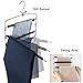 Clothes Pants Hangers 2 Pack, Sunblo Multi Layers Space Saving Slack Hangers, Non-Slip Foam Padded Metal Closet Storage Organizer for Jeans Trousers Skirts Scarf (Black)