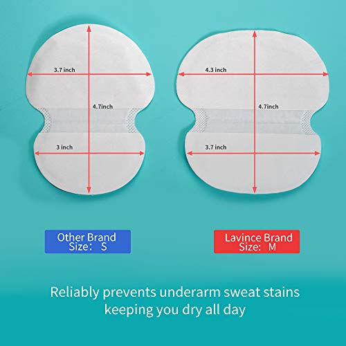 Lavince Underarm Sweat Pads 30 Premium Quality Absorbent Dress Shields Armpit Guards for Men and Women -Non Visible,Extra Adhesive,White, Large Size - Thumbnail 5