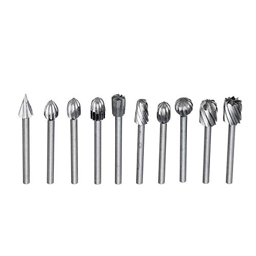 Maslin 20Pcs 3mm HSS Routing Router Bits Rotary Tools Rotary Carving Carved Knife Cutter Tool Engraving Wood Working Used for Dremel - Thumbnail 2